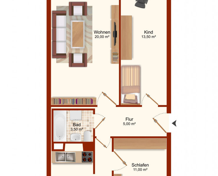 Wohnungstyp große Scholle
