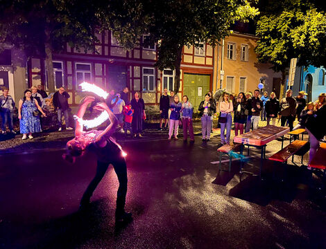 Feuershow mit Nicki