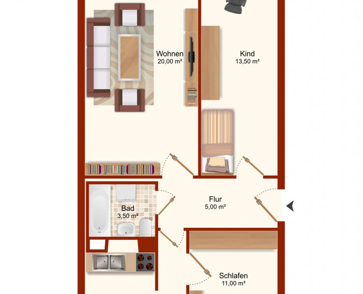Wohnungstyp große Scholle
